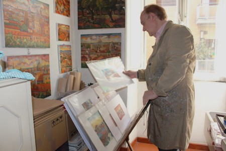 Vittorio Paradisi, in studio