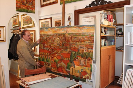 Vittorio Paradisi, in studio